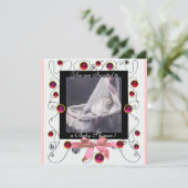 FANCY MONOGRAM VAN HET BABY SHOWER VAN SWIRLS, fot Kaart (Staand voorkant)