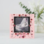 FANCY MONOGRAM VAN HET BABY SHOWER VAN SWIRLS, fot Kaart (Staand voorkant)