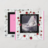 FANCY MONOGRAM VAN HET BABY SHOWER VAN SWIRLS, fot Kaart (Voorkant / Achterkant)