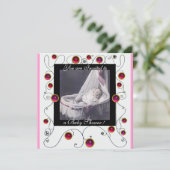 FANCY MONOGRAM VAN HET BABY SHOWER VAN SWIRLS, fot Kaart (Staand voorkant)