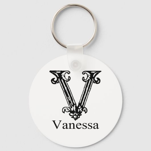 Fancy monogram: Vanessa Sleutelhanger (Voorkant)