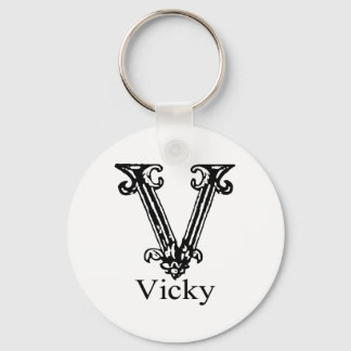 Fancy monogram: Vicky Sleutelhanger