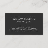 Fancy monogram Wavy Visitekaartje (Achterkant)