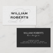 Fancy monogram Wavy Visitekaartje (Voorkant / Achterkant)