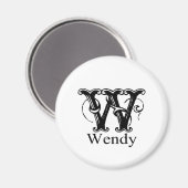 Fancy monogram: Wendy Magneet (Voorkant / Achterkant)