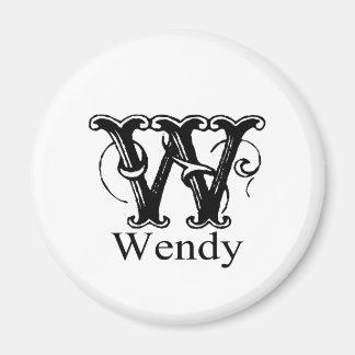 Fancy monogram: Wendy Magneet