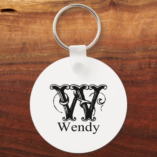 Fancy monogram: Wendy Sleutelhanger (Voorkant)