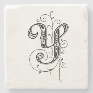 Fancy  monogram "Y" Stenen Onderzetter