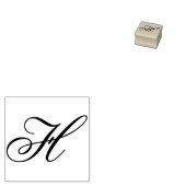 Fancy Monogrambrief H Ontwerp bewerken om te wijzi Rubberstempel (Gestempeld)