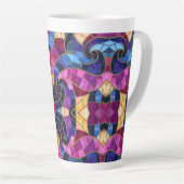 Fancy Mosaic Latte Coffee Mok (Rechterhoek)