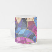 Fancy mozaïek Frosted Glass Mok (Voorkant links)