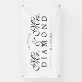 Fancy Mr en Mrs Car Banner (Verticaal)
