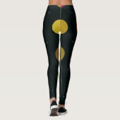 Fancy Multi-Neutral en Black Retro Polka Dot Leggings (Achterkant)