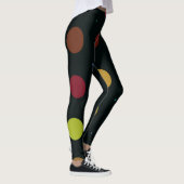 Fancy Multi-Neutral en Black Retro Polka Dot Leggings (Rechts)