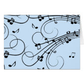 Fancy Muzieknoten blauw (Voorkant Horizontaal)