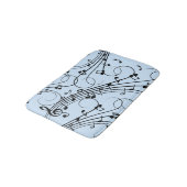 Fancy Muzieknoten blauw Badmat (Gekanteld)