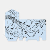 Fancy Muzieknoten blauw Bedankdoosjes (Uitgevouwen)