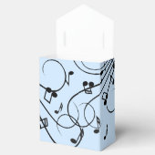 Fancy Muzieknoten blauw Bedankdoosjes (Geopend)