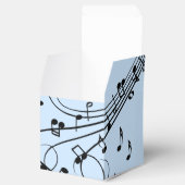 Fancy Muzieknoten blauw Bedankdoosjes (Geopend)