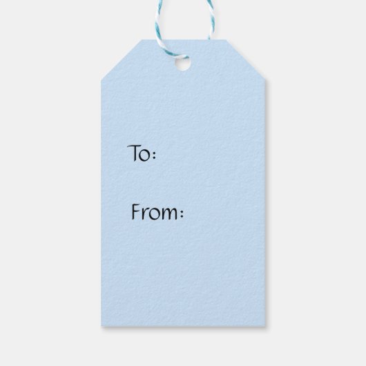 Fancy Muzieknoten blauw Cadeaulabel (Achterkant)