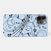 Fancy Muzieknoten blauw Case-Mate iPhone Case (Achterkant (horizontaal))
