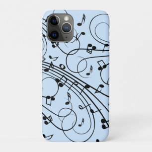 Fancy Muzieknoten blauw Case-Mate iPhone Case