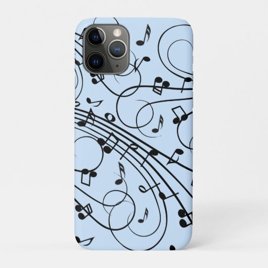 Fancy Muzieknoten blauw Case-Mate iPhone Case (Achterkant)