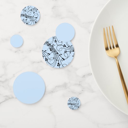 Fancy Muzieknoten blauw Confetti (Groep)