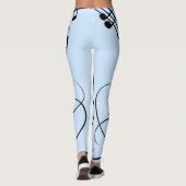 Fancy Muzieknoten blauw Leggings (Achterkant)