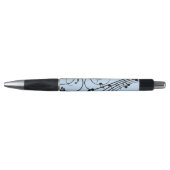Fancy Muzieknoten blauw Pen (Voorkant)