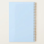Fancy Muzieknoten blauw Planner (Achterkant)