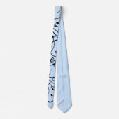 Fancy Muzieknoten blauw Stropdas (Achterkant)