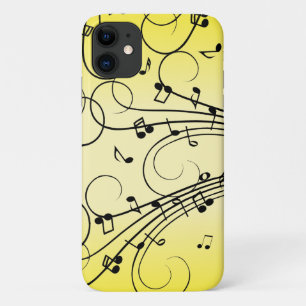 Fancy Muzieknoten Geel Case-Mate iPhone Case