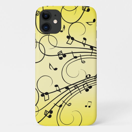 Fancy Muzieknoten Geel Case-Mate iPhone Case (Achterkant)