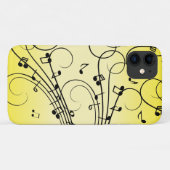 Fancy Muzieknoten Geel Case-Mate iPhone Case (Achterkant (horizontaal))