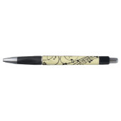 Fancy Muzieknoten Geel Pen (Voorkant)
