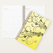 Fancy muzieknoten geel planner (Display)