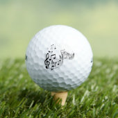 Fancy Muzieknoten Golfballen (Insitu Shirt)