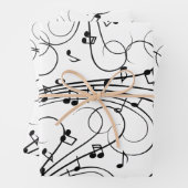 Fancy Muzieknoten Inpakpapier Vel (In situ)