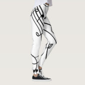 Fancy Muzieknoten Leggings (Rechts)