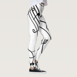 Fancy Muzieknoten Leggings