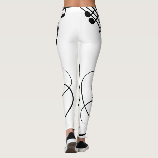 Fancy Muzieknoten Leggings (Achterkant)