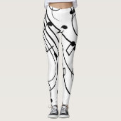 Fancy Muzieknoten Leggings (Voorkant)
