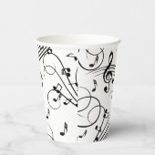 Fancy Muzieknoten Papieren Bekers (Rechts)