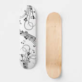 Fancy Muzieknoten Persoonlijk Skateboard (Voorkant)