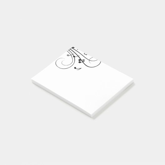 Fancy Muzieknoten Post-it® Notes (Schuin)