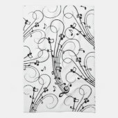 Fancy Muzieknoten Theedoek (Verticaal)