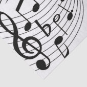 Fancy Muzieknoten Tissuepapier (Detail)