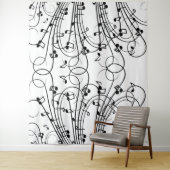 Fancy Muzieknoten Wandkleed (In situ)