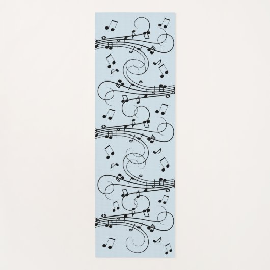 Fancy Muzieknoten Yogamat (Voorkant)